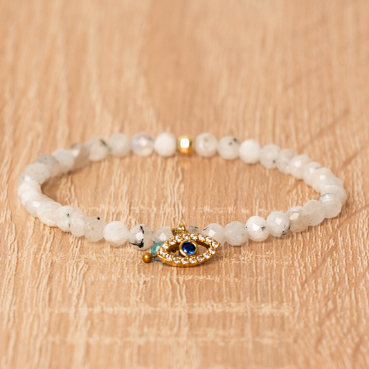 Agate Evil Eye Bracelet