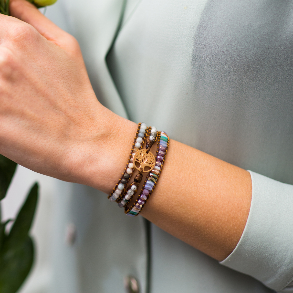 Jasper Tree of Life Bracelet