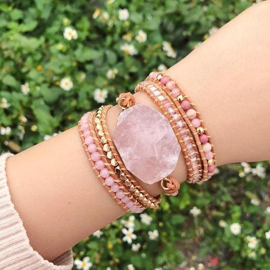 Rose Quartz Heart Chakra Bracelet