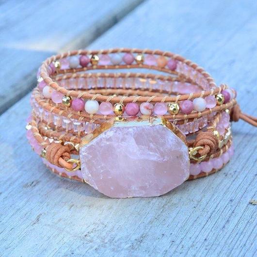 Rose Quartz Heart Chakra Bracelet