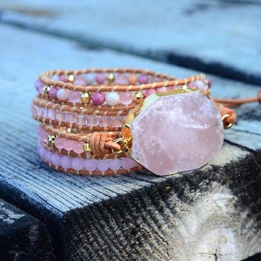 Rose Quartz Heart Chakra Bracelet