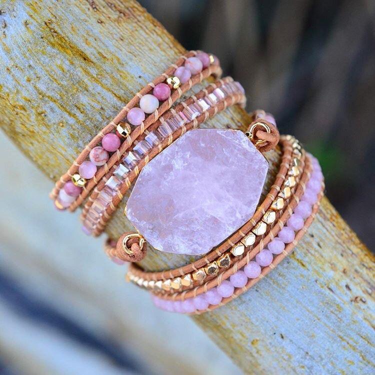 Rose Quartz Heart Chakra Bracelet