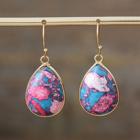 Jasper Waterdrop Earrings