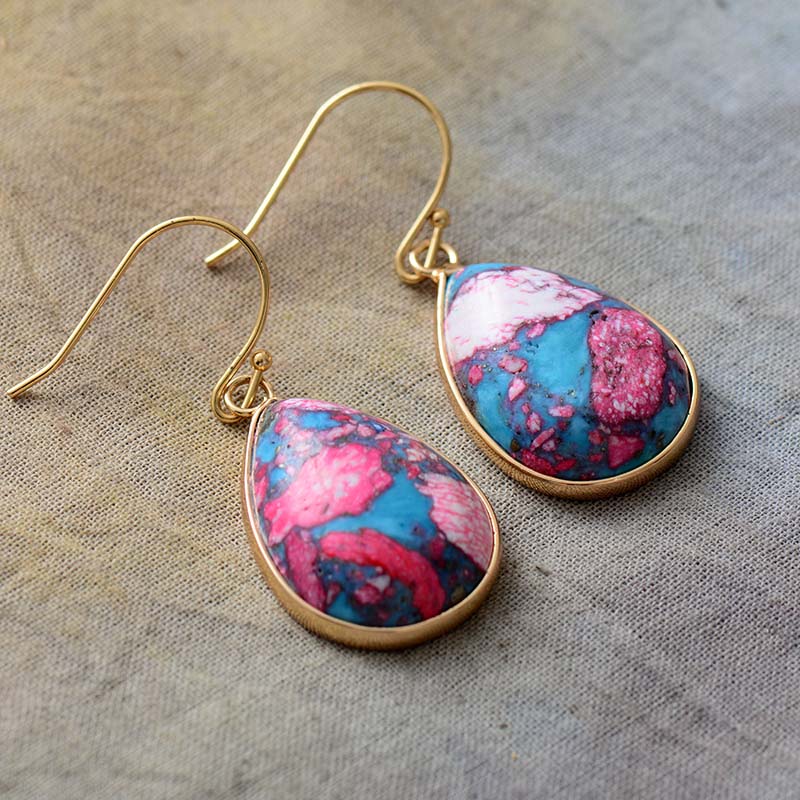 Jasper Waterdrop Earrings