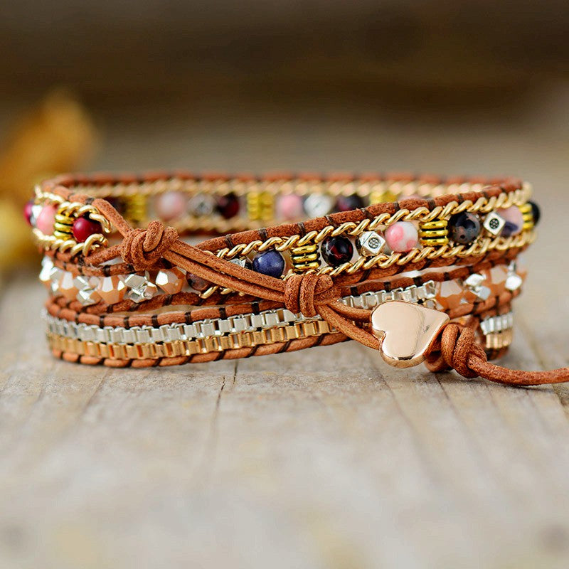 Dazzling Jasper Wrap Bracelet