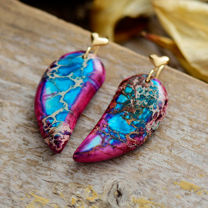 Jasper & Heart Dangle Earrings