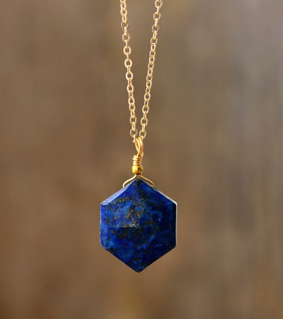 Hexagon Pendant Necklace
