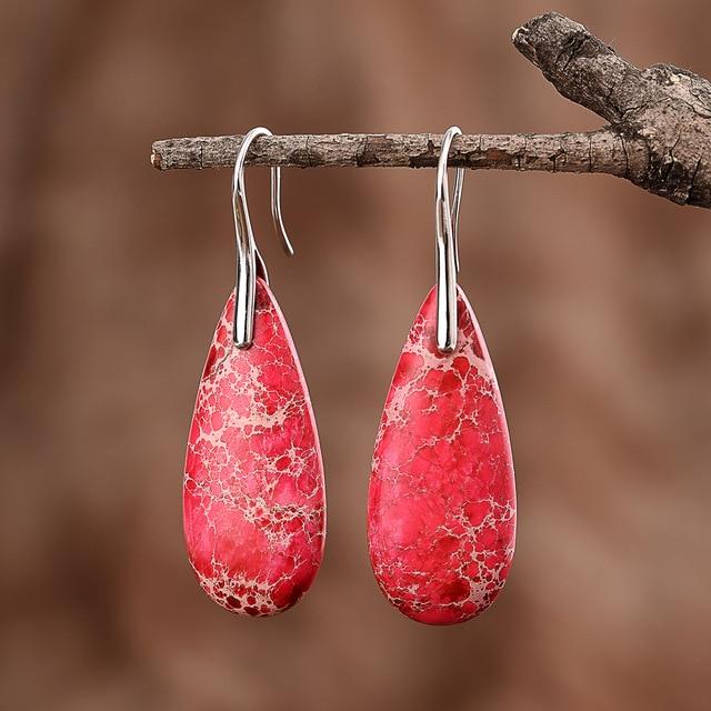 Imperial Jasper Teardrop Earrings