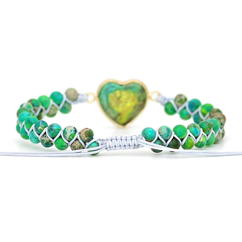 Green Jasper Love Bracelet