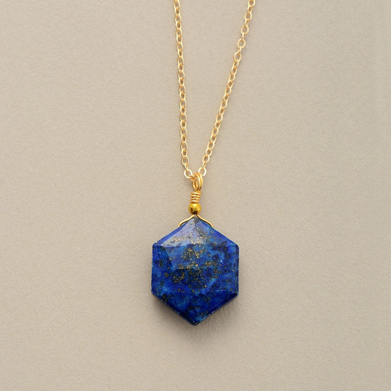 Hexagon Pendant Necklace