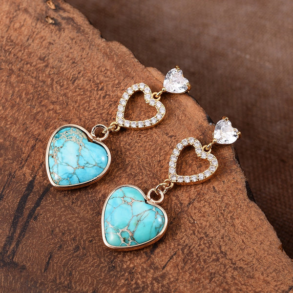 Enchanting Jasper Heart Earrings