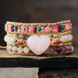 Rose Quartz Love Wrap Bracelet