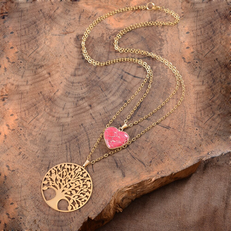 Heart & Tree of life Necklace