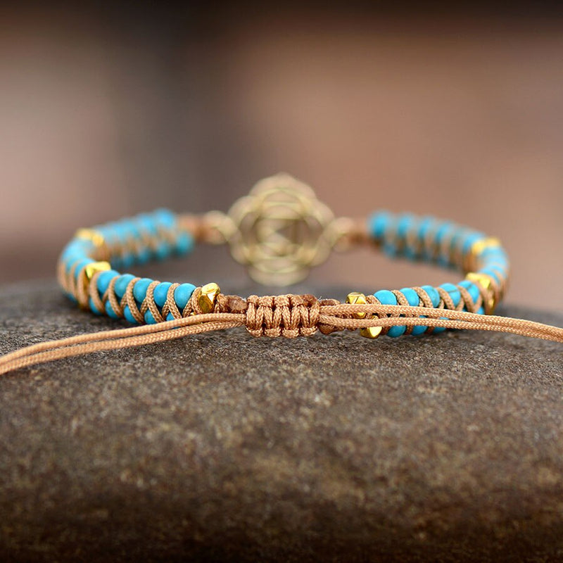 Turquoise Lotus Bracelet