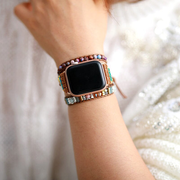 Jasper & Rhodonite Apple Watch Strap