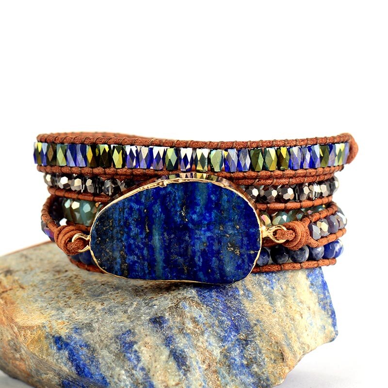Lapis Lazuli Protection Wrap Bracelet