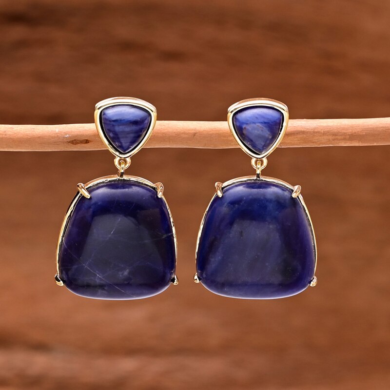 Blue-vein Dangle Earrings