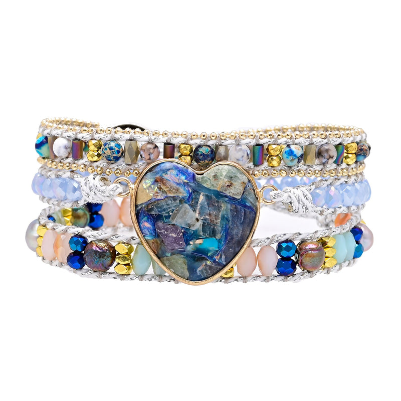 Blue Calcite Love Bracelet