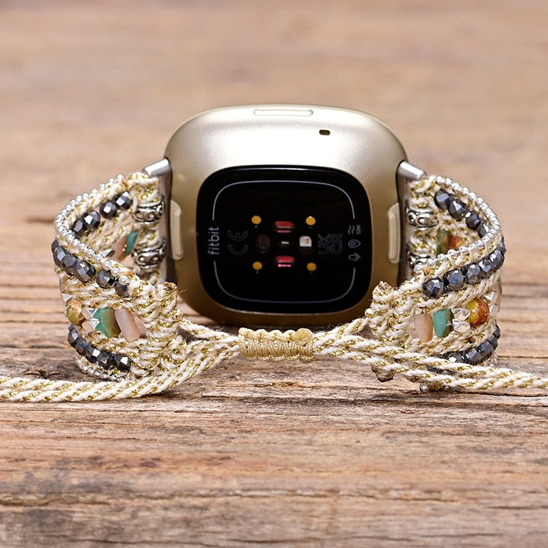 Titanium Hertz Fitbit Watch Strap