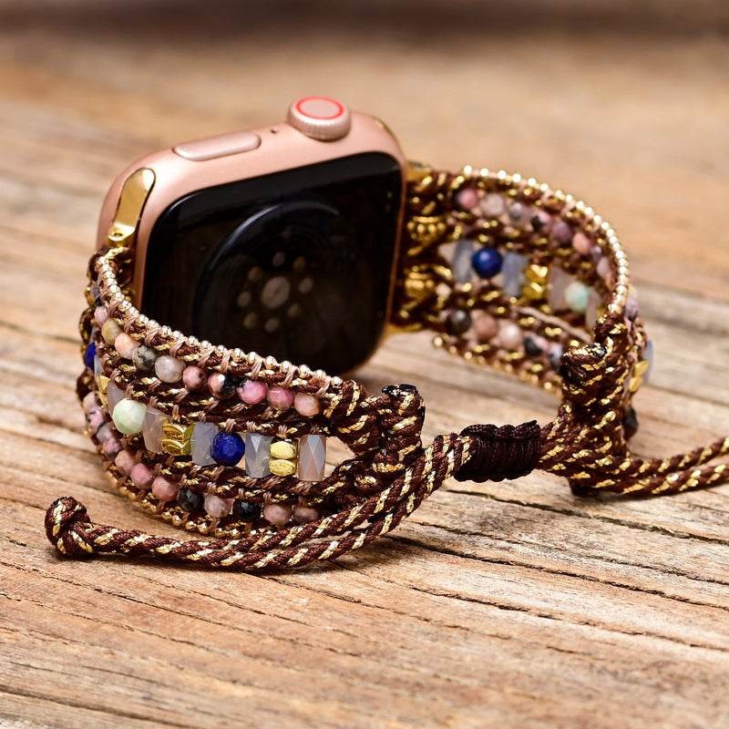 Rhodochrosite & Lapis Lazuli Apple Watch Strap