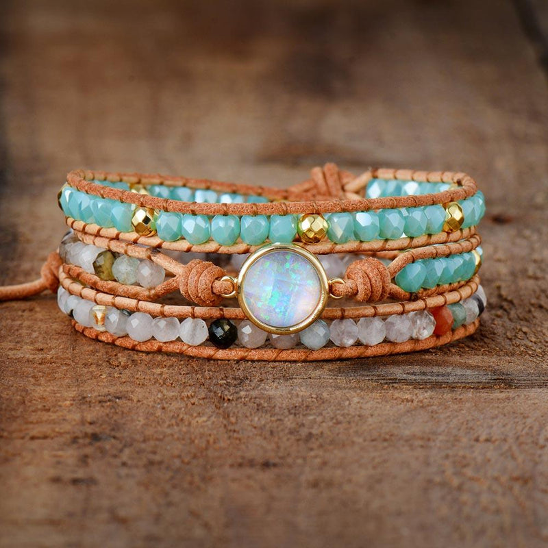Opal Protection Wrap Bracelet